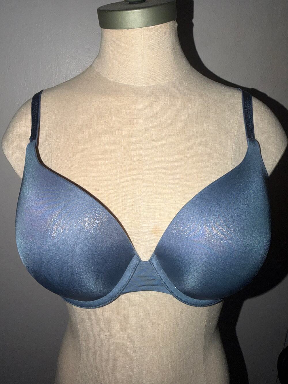 Victoria’s Secret Perfect Shape Bra Shimmery Blue 36D NWOT
